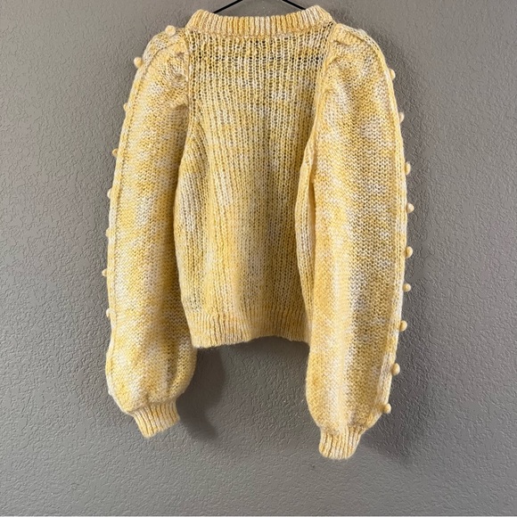 Rodebjer Yellow Mohair Pom Pom Sweater size small - Picture 7 of 9